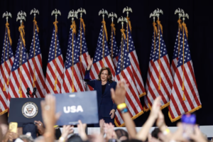 Kamala Harris at her first 2024 campaign rally in Milwaukee